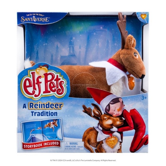 3 for $15 - Bundle 3 items and save - 
Elf pets reindeer book and plush - Picture 1 of 3